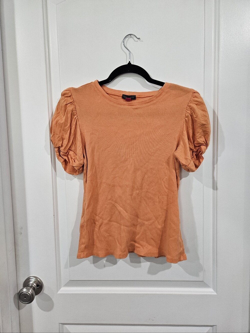 Vince Camuto Peach Puff-Sleeve Short-Sleeve Tee